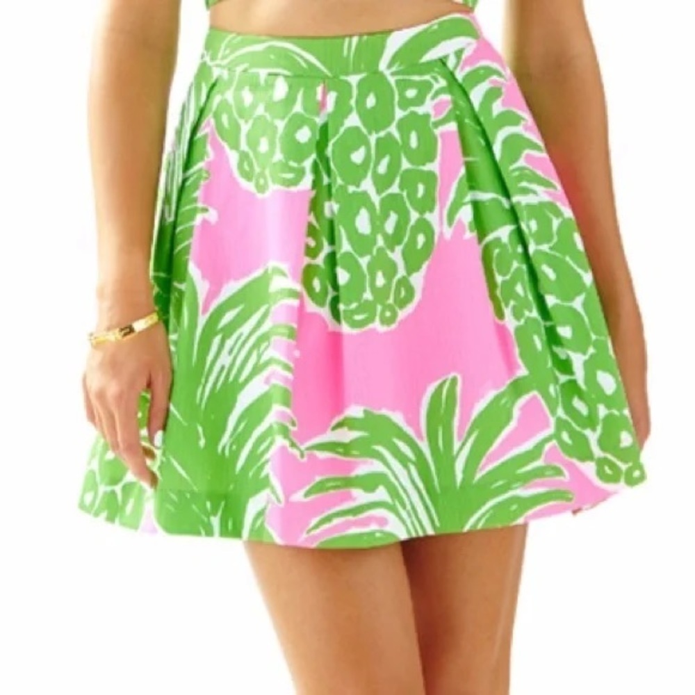 Lilly Pulitzer Parfait Skirt Pink Pout Flamenco Pleated Mini Skirt (14)